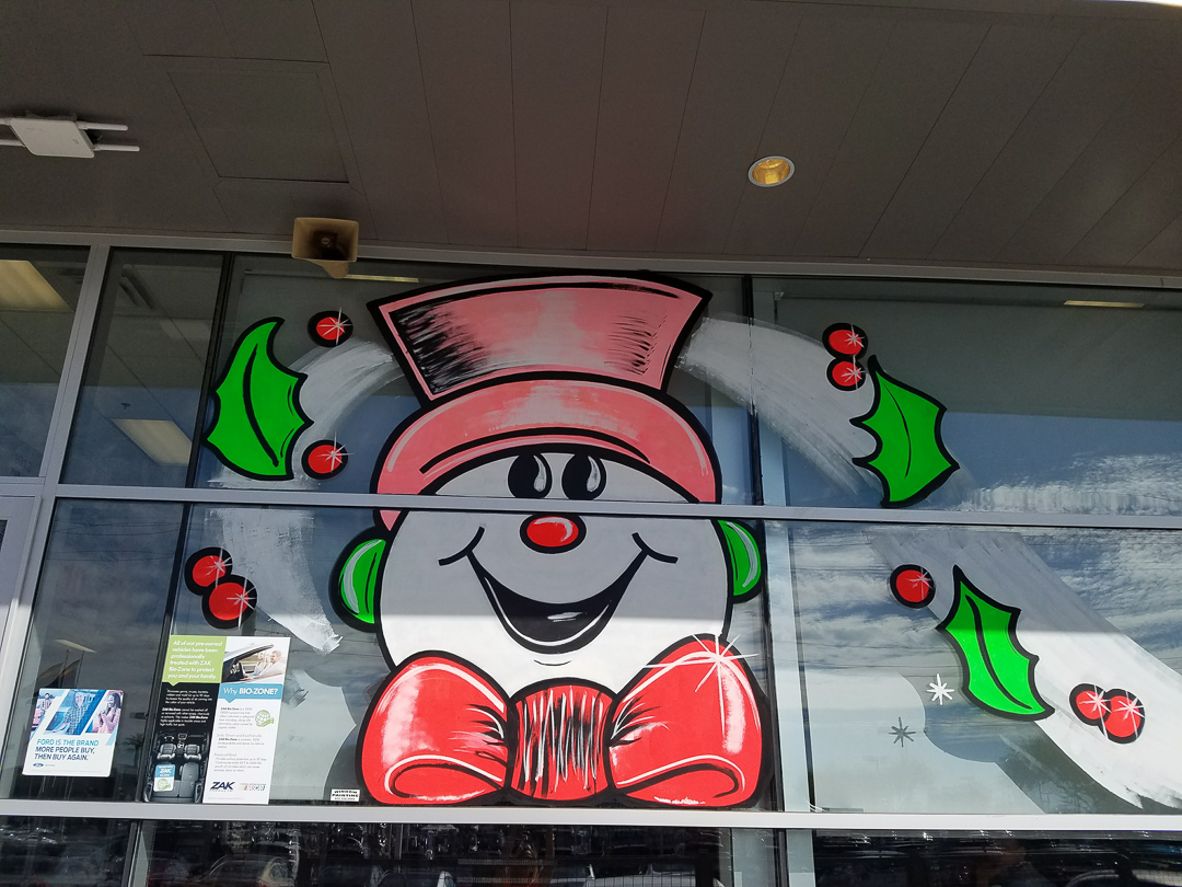 Holiday Window Painting - Free Estimates. Call Now! 760-475-3242