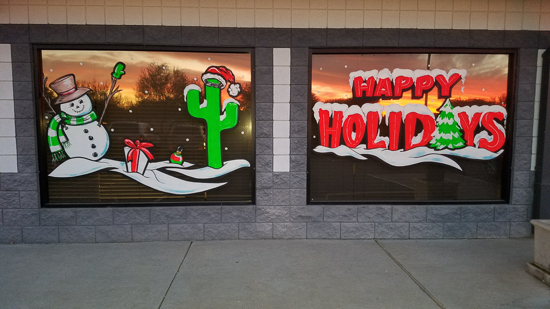 holiday window painting, Window Painting & Sign Painting
